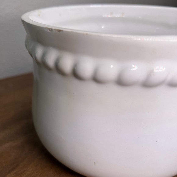 Vintage Beaded Rope Planter Portugal Pottery - Picture 2 of 5